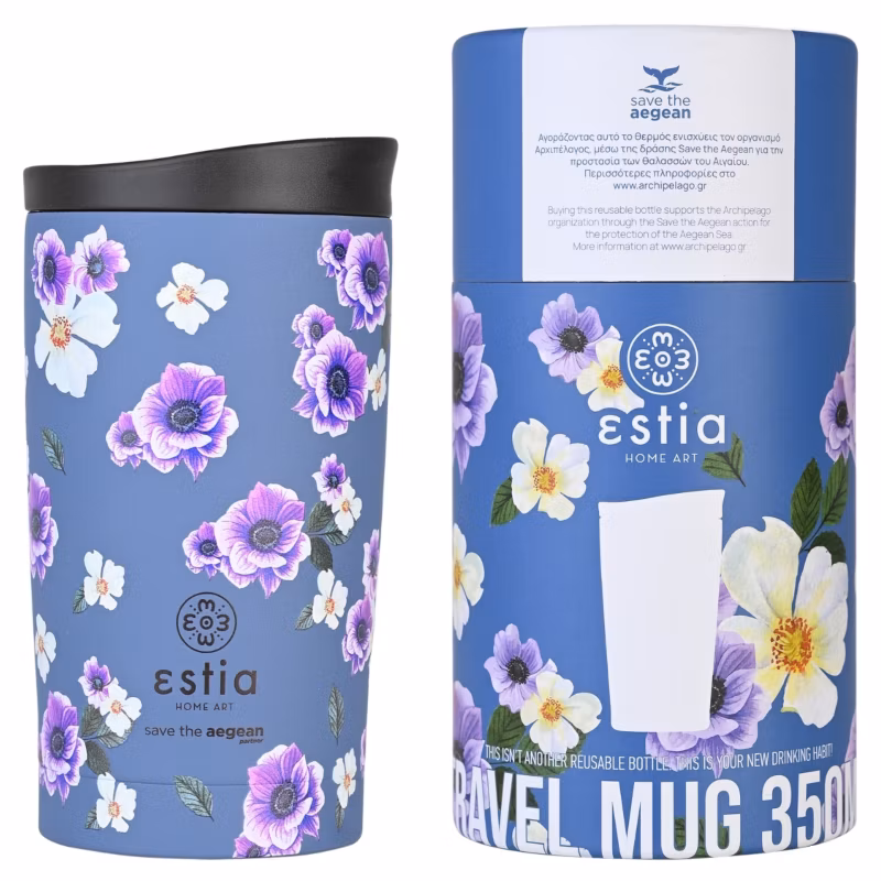 Kubek Termiczny Garden Blue Estia Stal Nierdzewna Fioletowy 350 Ml 1 Szt.