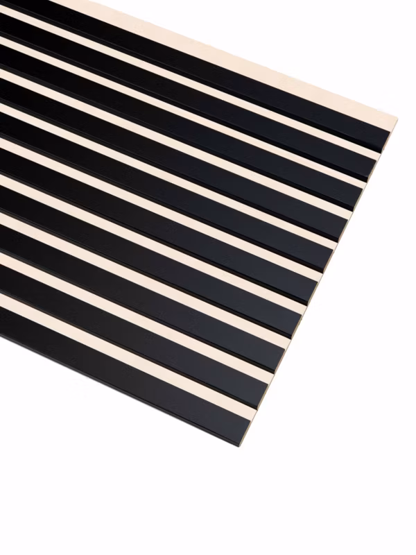 Lamele Ścienne na Beżowym Filcu SunWood 275x46cm Panel Dekoracyjny Czarne 1 szt.