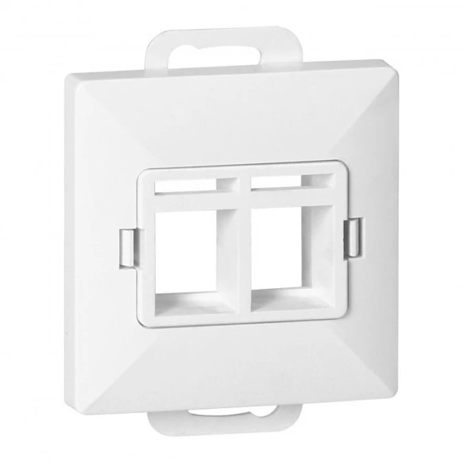 Płytka czołowa + 2xRJ45 Pearl, PC+ARJ45/P2, biały,OR‑OE‑7717/2/W
