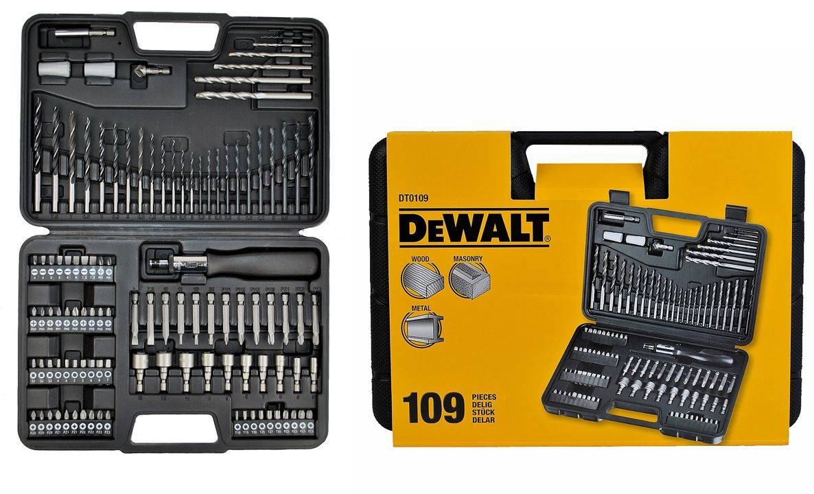 Zestaw DeWalt DT0109 – wiertła i bity – 109 el. w walizce