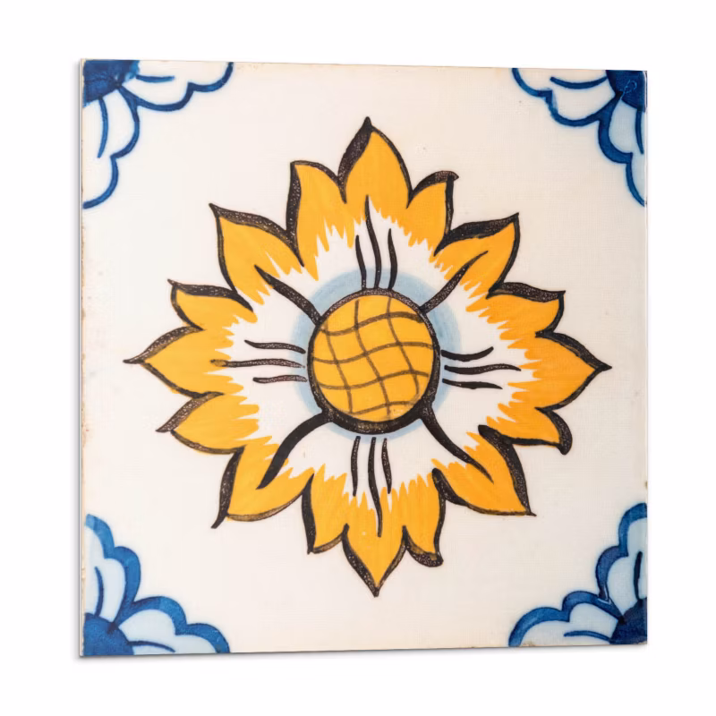 Kafelki samoprzylepne Wallfluent 20×20 cm Ceramiczny motyw kwiatowy 20 szt. 4070095568118