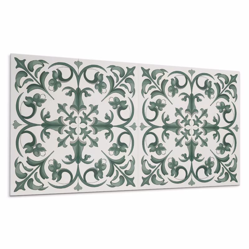 Kafelki samoprzylepne Wallfluent 40×20 cm Kwiatowy wzór w otoczeniu roślin 10 szt.