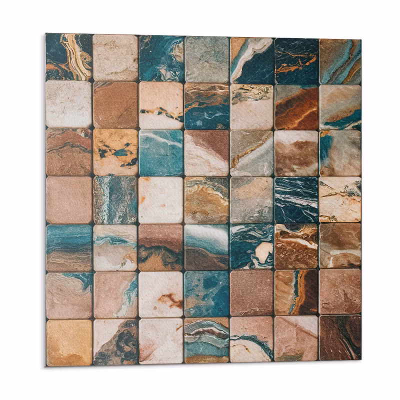 Kafelki samoprzylepne Wallfluent 50×50 cm Wzór mozaiki z kamiennych elementów 4 szt.