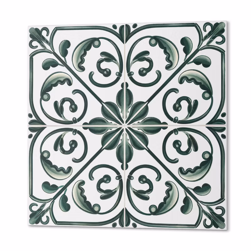 Komplet Kafelków PCV ArtPrintCave 20×20 cm Wzór roślinny z ornamentami 20 szt.