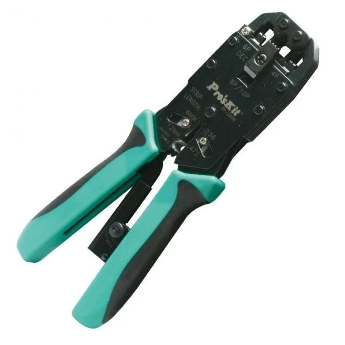 Profesjonalna zaciskarka RJ wtyków 4p 6p 8p 10p RJ11 RJ12 RJ45 RJ48 CP‑200R 22238
