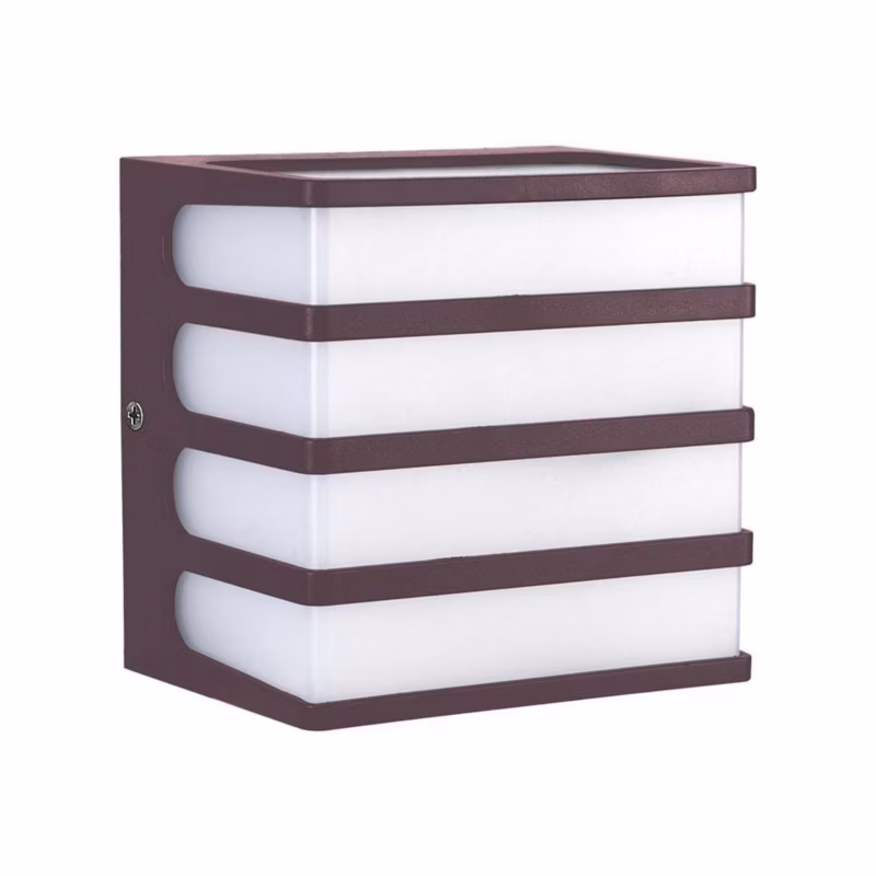 Kinkiet ścienny zewnętrzny V-TAC brązowy LED 8W 4000K 800lm IP65 wym: 12 x 12 x 9,2 cm tworzywo sztuczne – 1 szt. 3800170206618