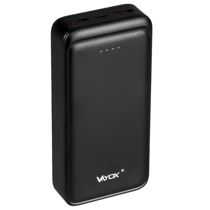 Powerbank 20000 mAh wejście USB‑C wyjście 2xUSB‑A + USB‑C 5V 3A czarny VA0341 Vayox