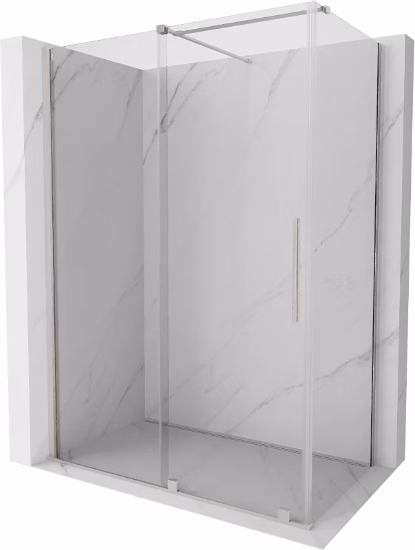 Kabina prysznicowa Mexen Velar rozsuwana 150 x 80 cm transparent nikiel szczotkowany 1 szt.