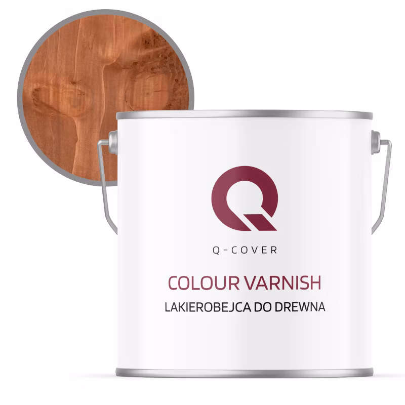 Lakierobejca do Drewna 3w1 Q-Cover Orzech jasny Półmat 5L