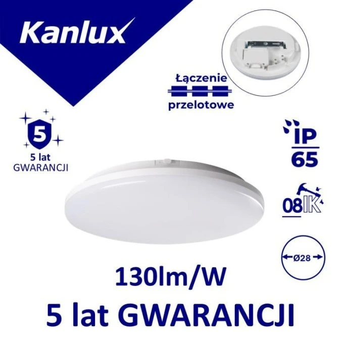 Plafoniera LED okrągła STIVI LED 24W‑NW‑O 3120lm 4000K barwa neutralna IP65 IK08 PZH 35000