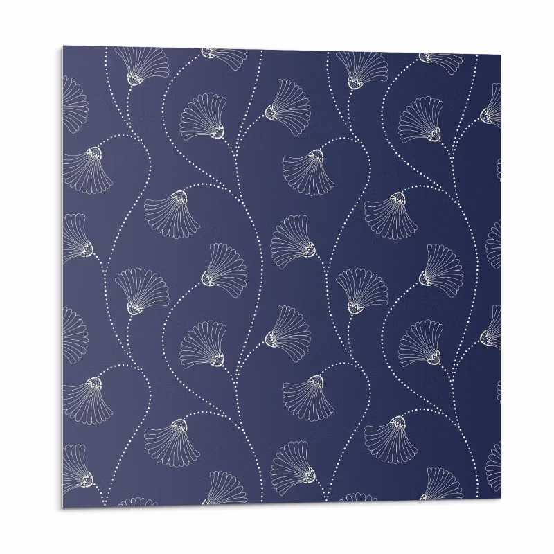 Kafelki samoprzylepne Wallfluent 50×50 cm Linie z kwiatowym akcentem 4 szt.