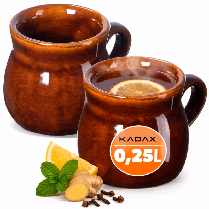 Kubki KADAX Do Grzańca Wina Kubek 250ml Brązowy 2szt