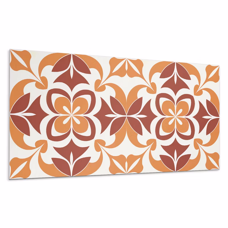 Kafelki samoprzylepne Wallfluent 60×30 cm Roślinny wzór z liściastymi akcentami 6 szt.