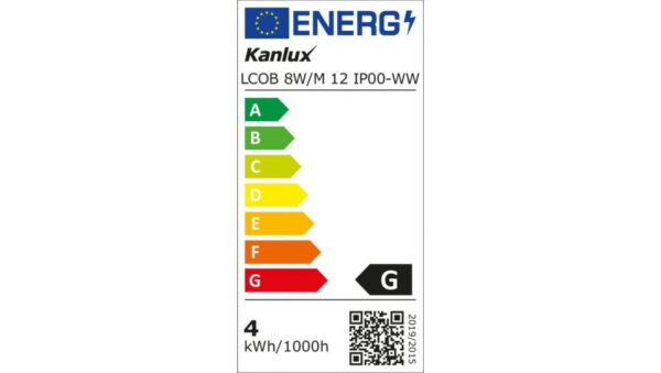 Taśma LED 12V LCOB 8W/M 12 IP00-WW 720lm/m 3000K Ra90 rolka 5mb 3lata Gwarancji 33364