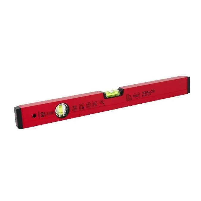 Poziomnica aluminiowa 50cm czerwona STALCO PERFECT S‑65050