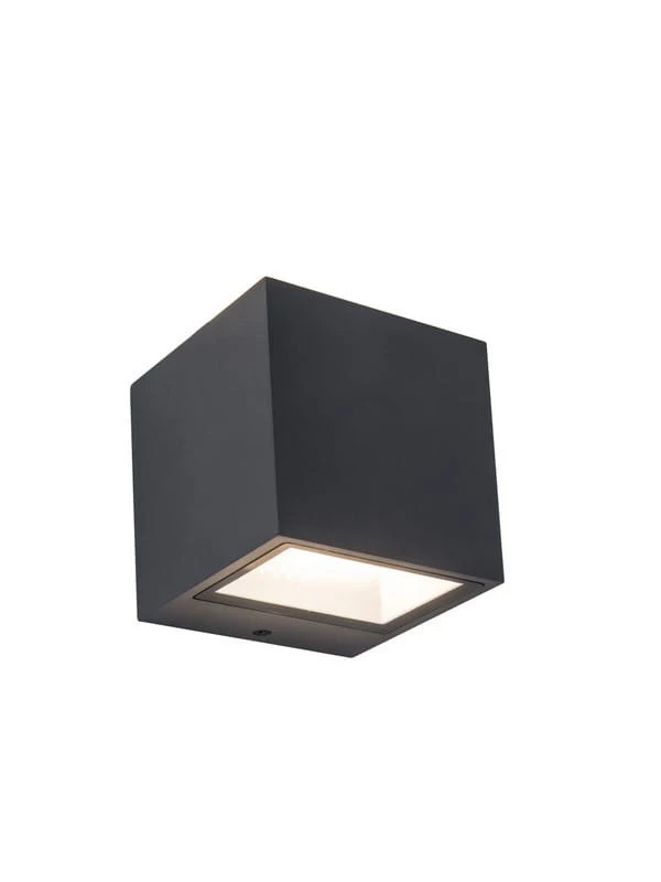 Kinkiet ścienny zewnętrzny Lutec Gemini antracyt LED 9W 4000K 850lm IP54 wym: 8,6 x 8,5 x 8,8 cm aluminium – 1 szt.