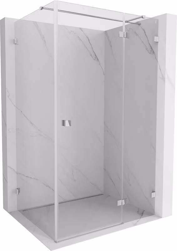 Kabina prysznicowa prostokątna Mexen Lunar T chrom transparent 140×110 cm 1 szt.