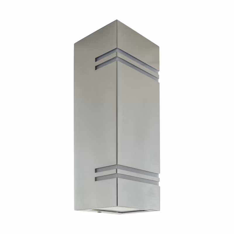 Kinkiet ścienny zewnętrzny Struhm Keler matowy chrom 2 x GU10 x IP54 wym: 25 x 8 x 8 cm – 1 szt.
