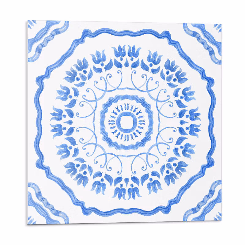 Kafelki samoprzylepne Wallfluent 20×20 cm Okrągły motyw florystyczny 20 szt.