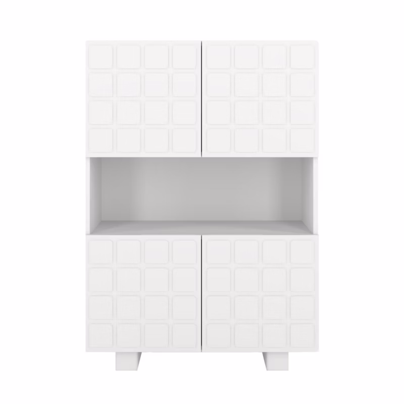 Komoda z frontami 3D Skandica CUBO high biały 85cm 1 szt.