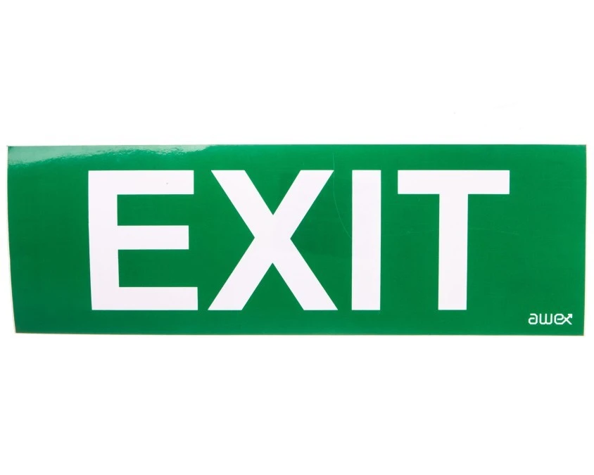 Piktogram PM28 100×300 EXIT logo awex (ISO7010)