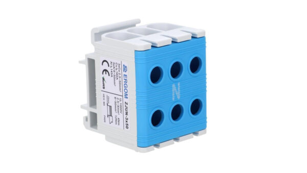 Złączka szynowa 3-torowa ZJUN-3×50/BL niebieska R34RR-07010022001