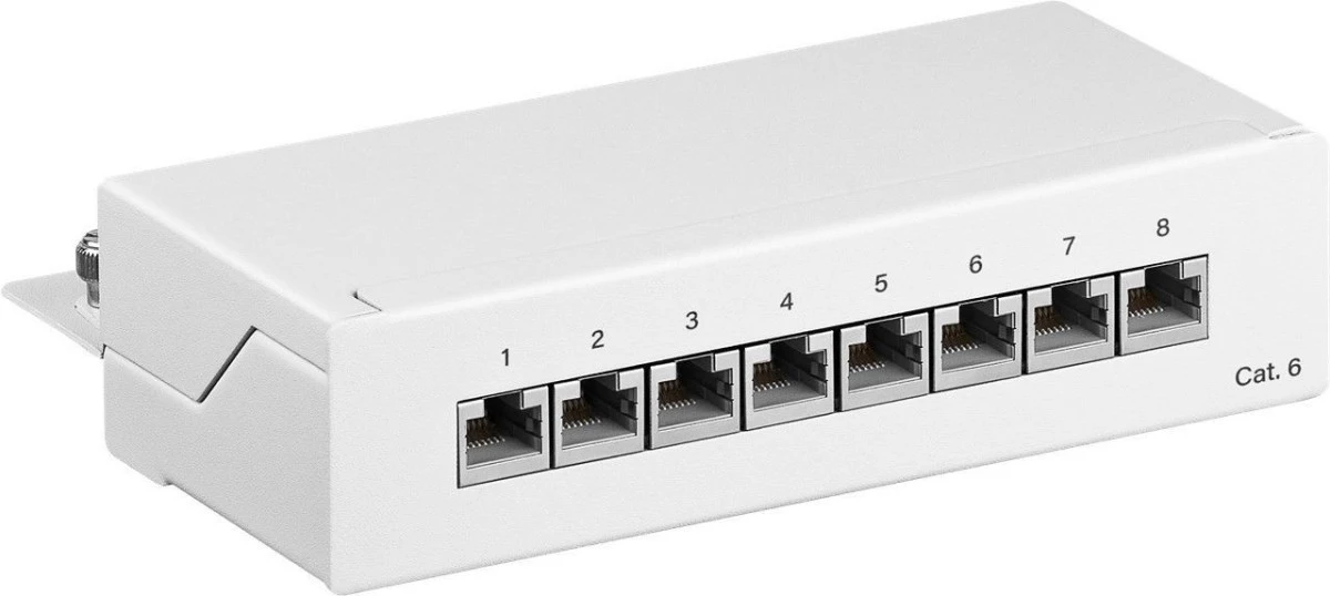 Patch panel biurkowy STP kat.6 8‑portowy 62069