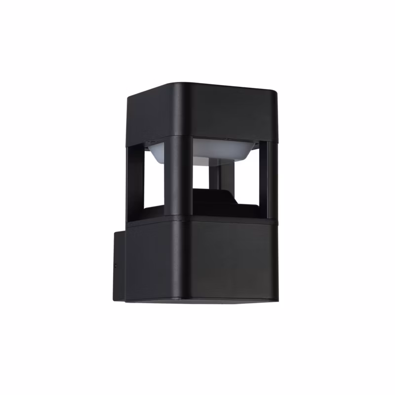 Kinkiet ścienny zewnętrzny Italux Nutri czarny piaskowany LED 10W 3000K 430lm IP54 wym: 20 x 15,5 x 12 cm aluminium – 1 szt.