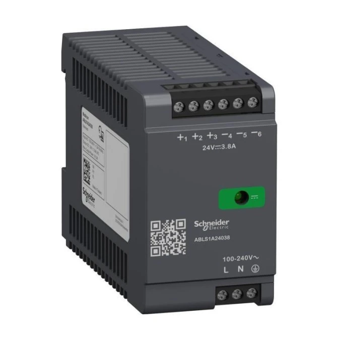 Phaseo, regulowany zasilacz impulsowy, 100…240 V AC, 24V 3.8 A, 1 fazowy, Optimized