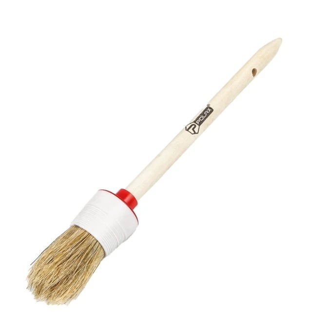 Pędzel okrągły Polax z drewnianą rączką №6/30 mm (08‑003)
