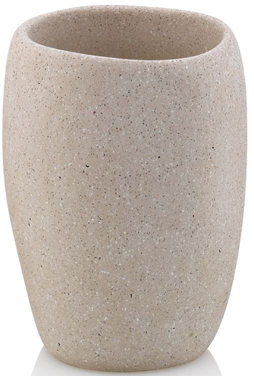 Kubek na szczoteczki Kela Roda Cementowy Beżowy 7,5×7,5×10,5 cm 1 szt.
