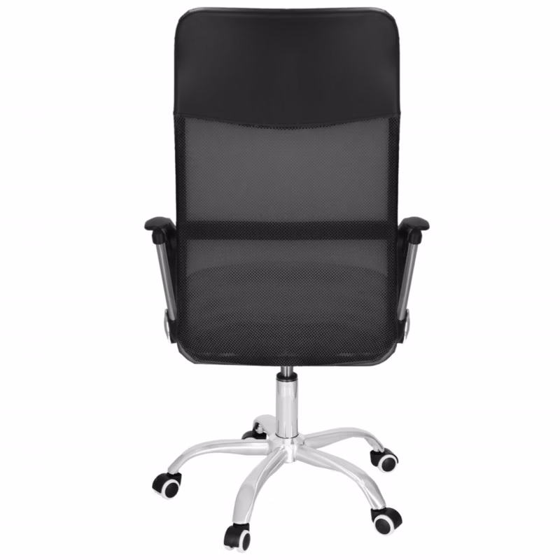 Krzesło obrotowe biurowe Springos regulowane ergonomiczny fotel na kółkach do komputera czarny 1 szt.