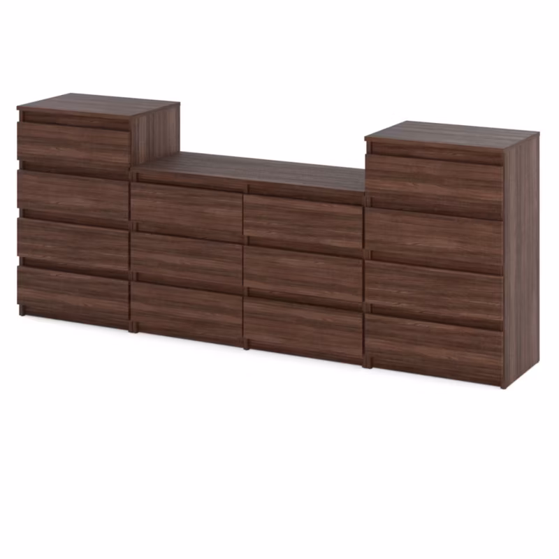 Komoda Hurtownia-Mebli Szuflady 14 Zestaw komód Hugo 464 220cm Dąb Wenge Dąb Wenge 220×33.5×92.5 cm 1szt.