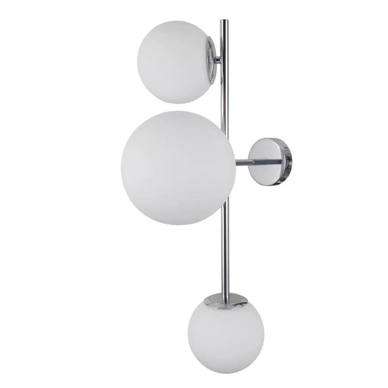 Kinkiet Italux VAILANTE nowoczesny chromowany biały 3xE27x5W wym:60x34x34cm IP20 -1 szt.
