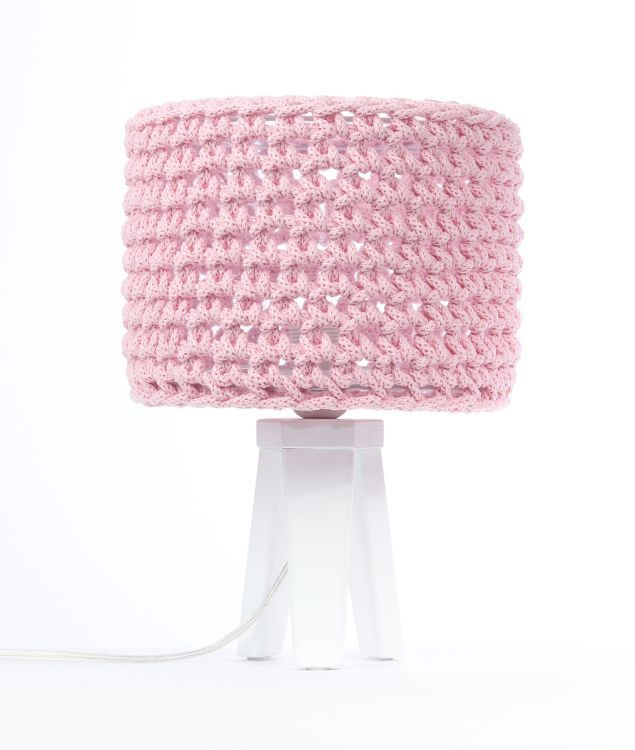 Lampa Bps Koncept stołowa COTTON WOOD różowa 1 szt