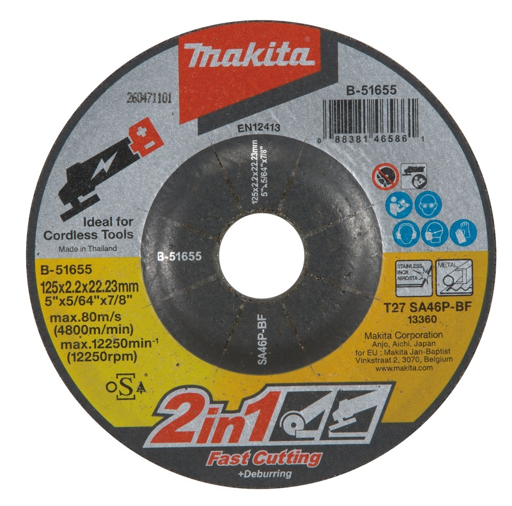 Tarcza szlifierska 125X2,2X22,23MM Makita B-51655