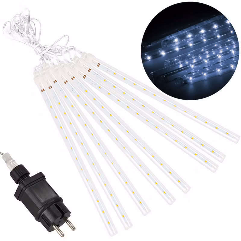 Kurtyna świetlna Springos 288 LED meteory lampki zewnętrzne IP44 biały zimny 1 szt.