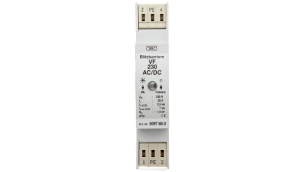 Ogranicznik przepięć dla systemów dwużyłowych 350VDC 2,5kA 1,4kV VF230-AC/DC 5097650