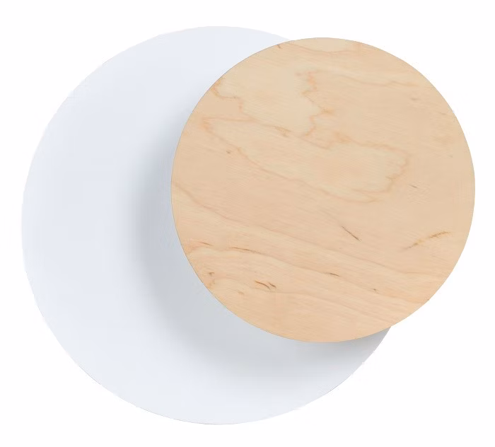 Kinkiet Emibig Circle jasne drewno-biały 1 x G9 x 8W IP20 wym: 20 x 22 cm – 1 szt.