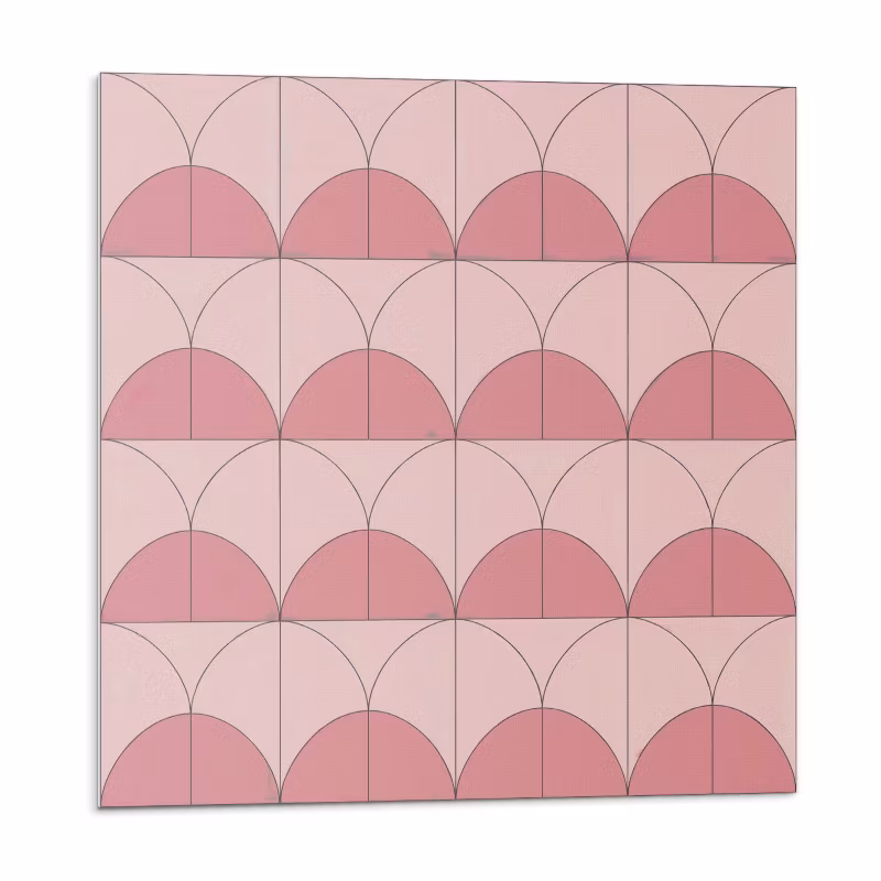 Kafelki samoprzylepne Wallfluent 50×50 cm Geometria półkol w harmonijnym układzie 4 szt.