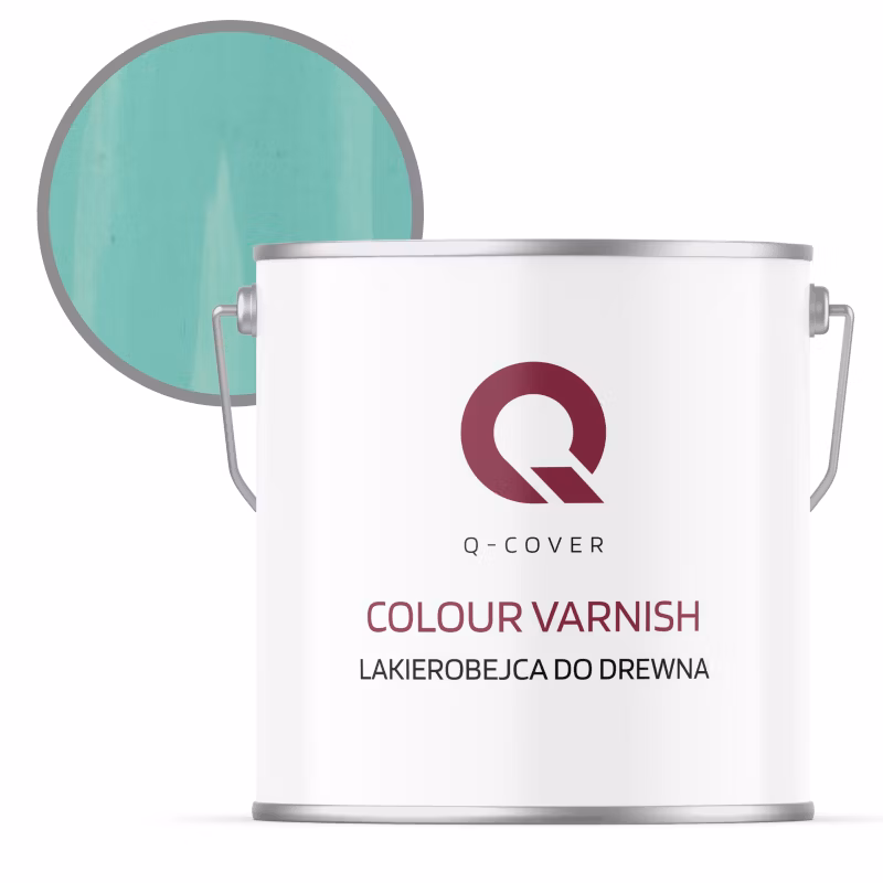 Lakierobejca do Drewna 3w1 Q-Cover Miętowy H1553 Półmat 5L
