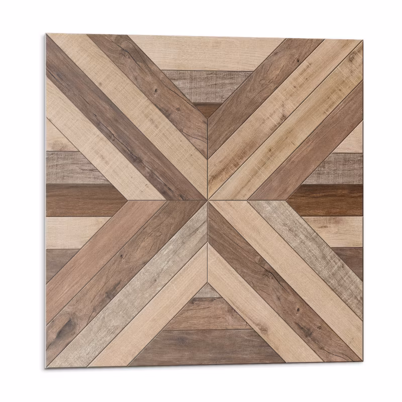 Kafelki samoprzylepne Wallfluent 20×20 cm Motyw naturalnych desek w odcieniach brązu 20 szt.