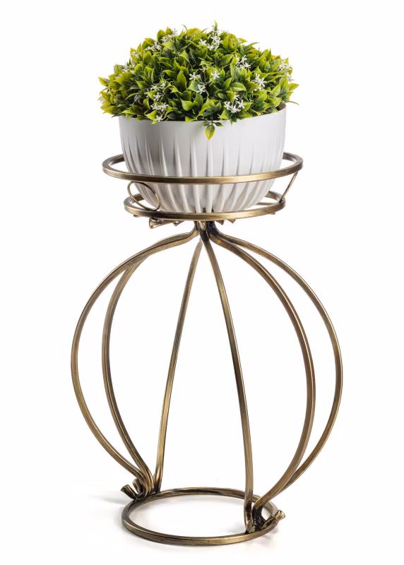 Kwietnik Dąstal Metalowy Złoty 38x28x54 cm 1 szt.