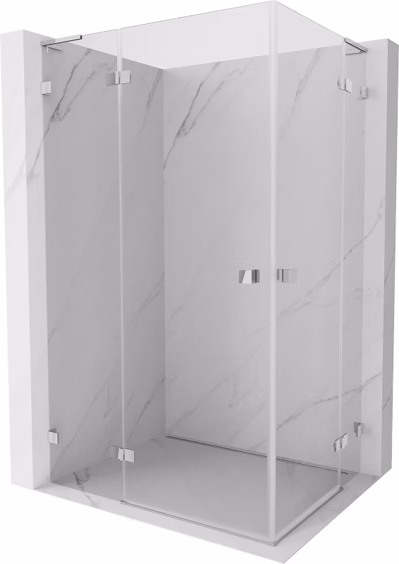 Kabina prysznicowa Mexen Lunar L Duo uchylna 110 x 70 cm transparent chrom 1 szt.