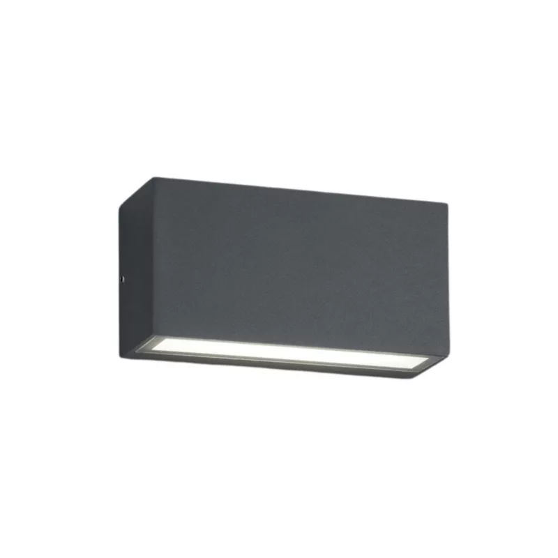 Kinkiet ścienny zewnętrzny Trio Trent antracyt LED 10W 3000K 800lm IP65 wym: 5 x 14 x 14 cm aluminium – 1 szt.