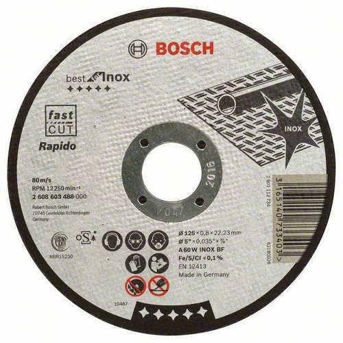 Tarcza do cięcia stali Bosch 125×0,8×22,2mm