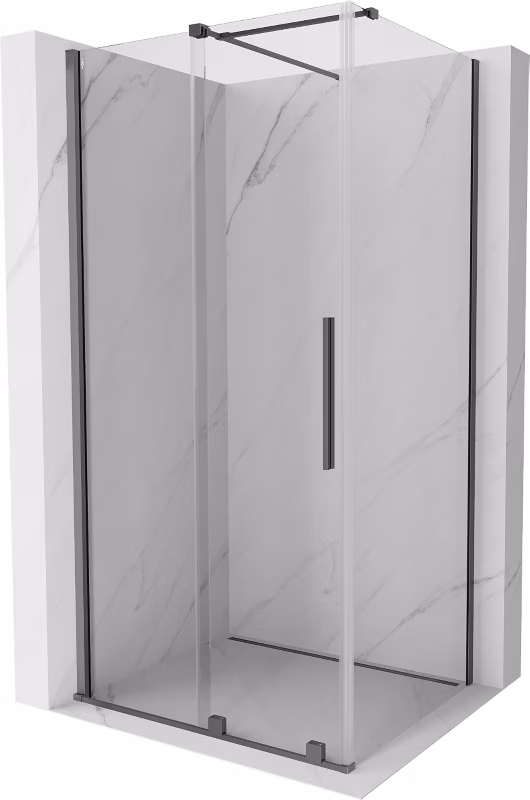 Kabina prysznicowa Mexen Velar rozsuwana 100 x 70 cm transparent gun metal 1 szt.