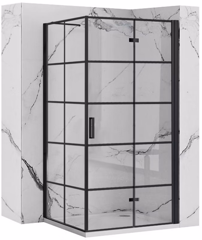 Kabina Prysznicowa Narożna Rea Molier 80X90X190Cm Czarny 1 Szt
