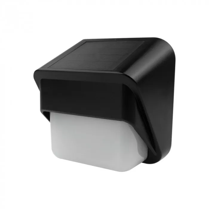 Kinkiet solarny z czujnikiem Ecolight Kinkiety Solarne czarno-biały LED RGBW 15lm IP65 wym: 8,5 x 8,5 x 5,2 cm – 1 szt.