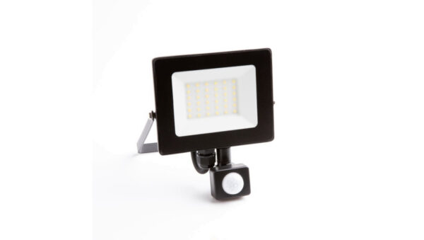 Projektor naświetlacz led z czujnikiem ruchu PIR 20W 1800lm IP65 4000K czarny